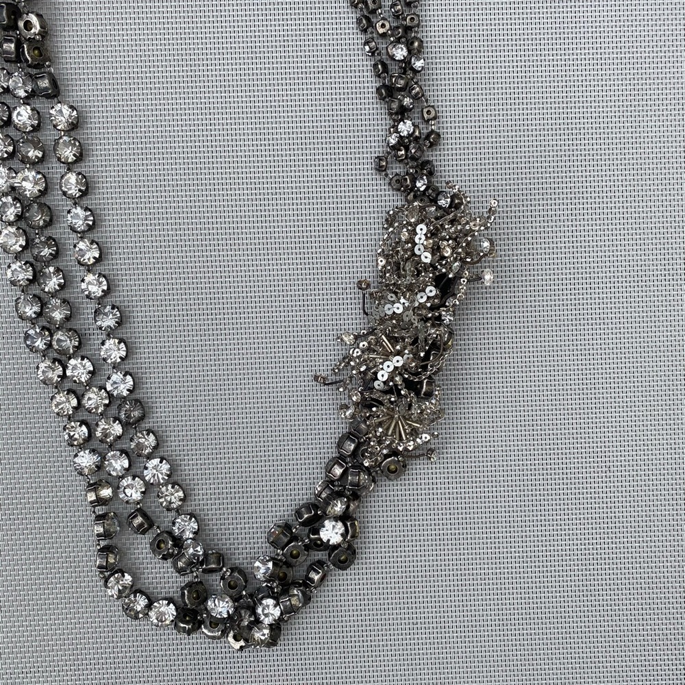 Simply Vera Silver Sparkle Necklace with Black Tie - Picture 4 of 12